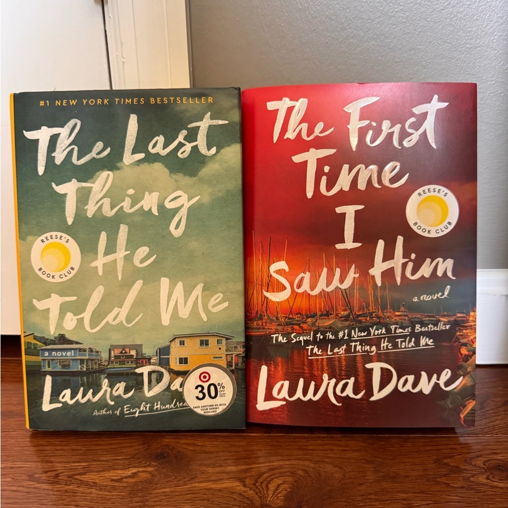 Laura Dave Paperback Book Set - Green & Red Covers